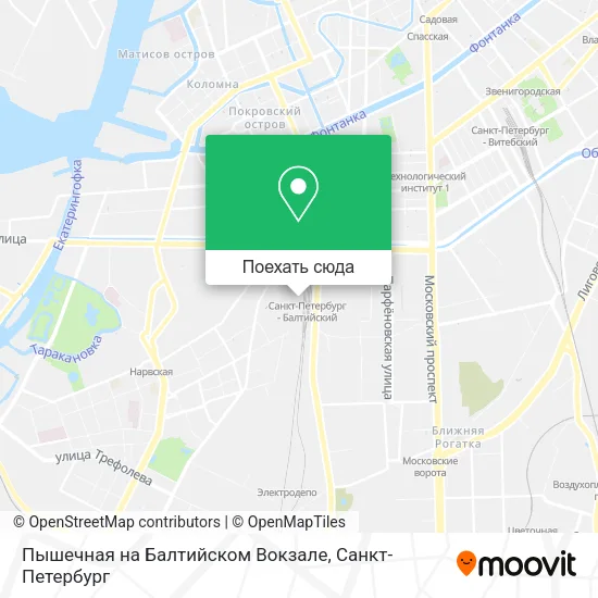 Карта Пышечная на Балтийском Вокзале