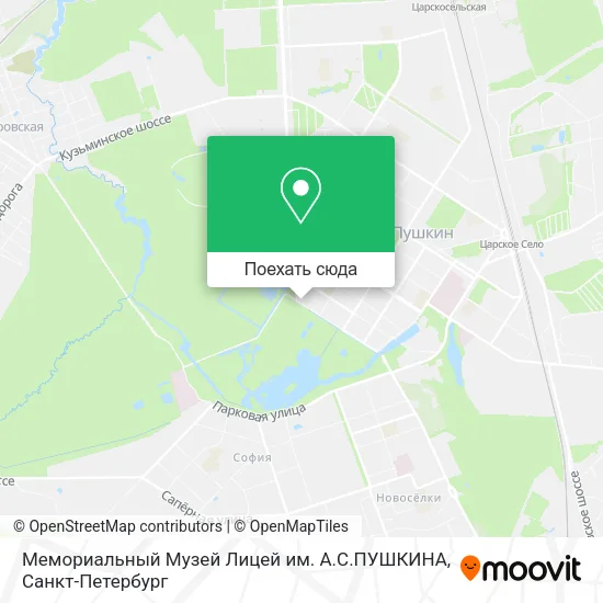 Карта Мемориальный Музей Лицей им. А.С.ПУШКИНА