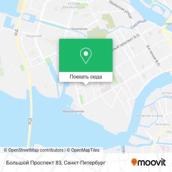 Карта Большой Проспект 83
