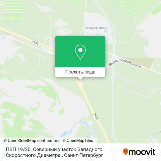 Карта ПВП 19 / 20. Северный участок Западного Скоростного Диаметра.