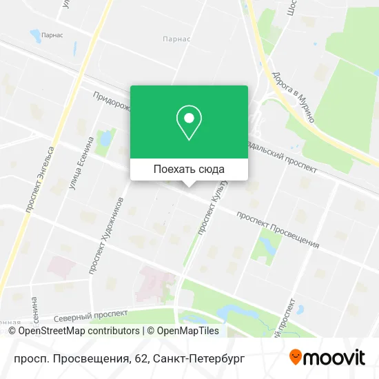 Карта просп. Просвещения, 62