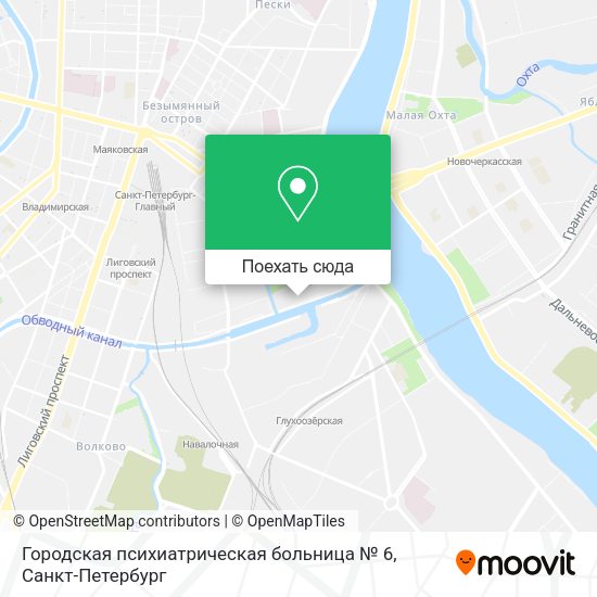 Карта Городская психиатрическая больница № 6