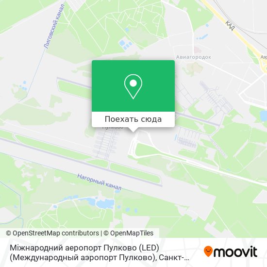 Карта Міжнародний аеропорт Пулково (LED) (Международный аэропорт Пулково)