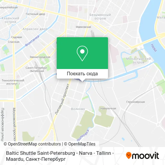 Карта Baltic Shuttle Saint-Petersburg - Narva - Tallinn - Maardu