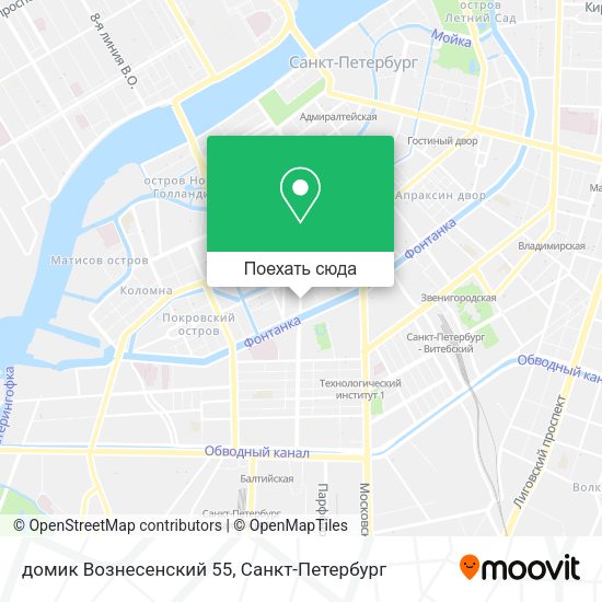 Карта домик Вознесенский 55