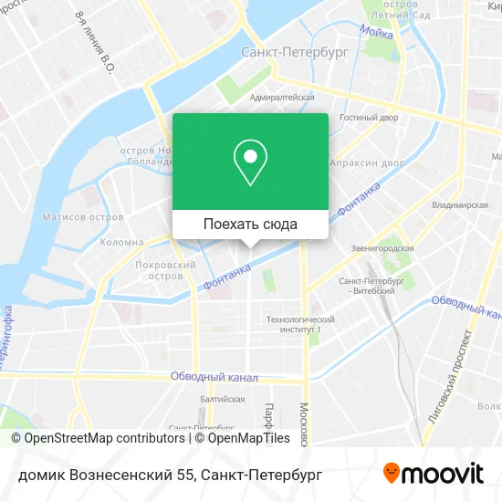 Карта домик Вознесенский 55