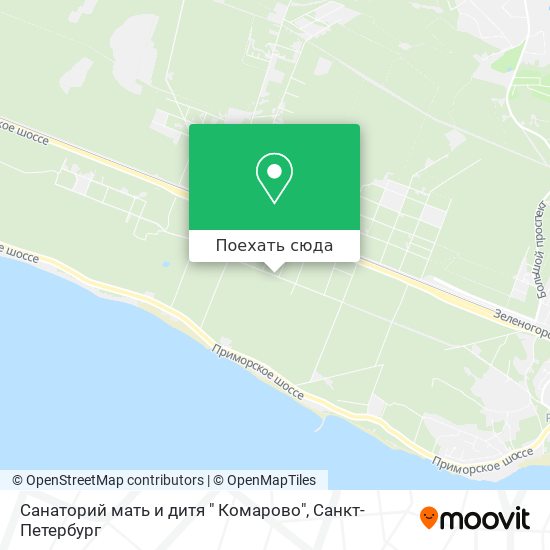 Карта Санаторий мать и дитя " Комарово"
