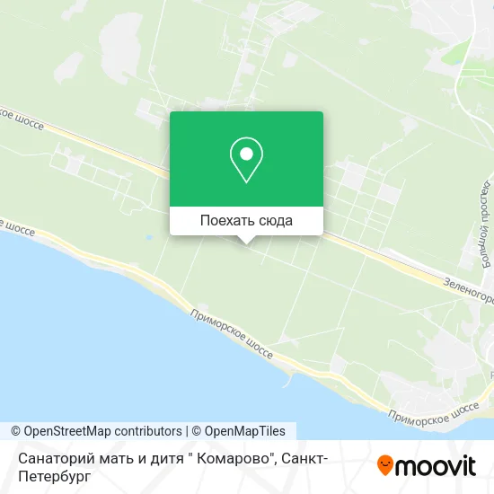 Карта Санаторий мать и дитя " Комарово"