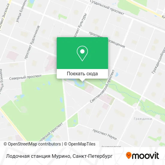 Карта Лодочная станция Мурино