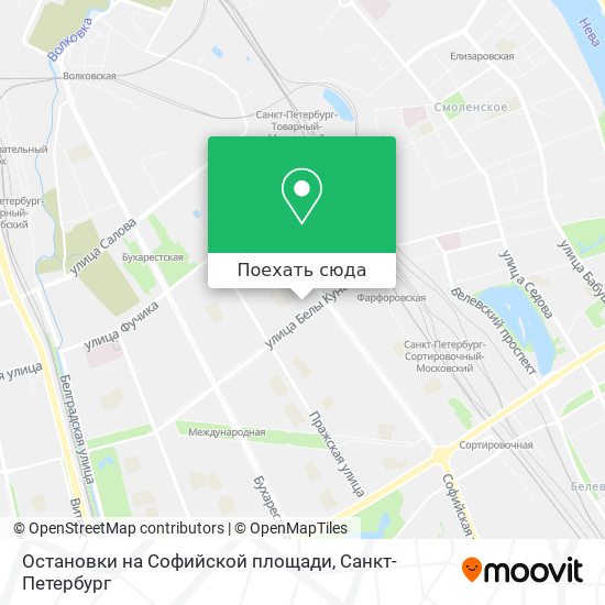 Карта Остановки на Софийской площади