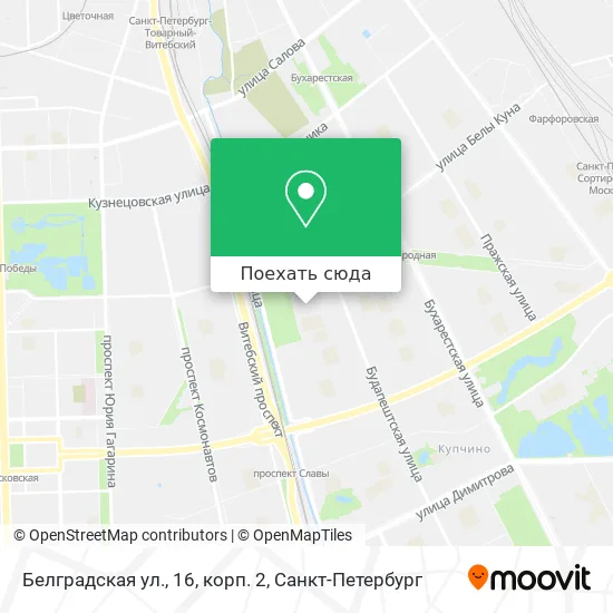 Карта Белградская ул., 16, корп. 2