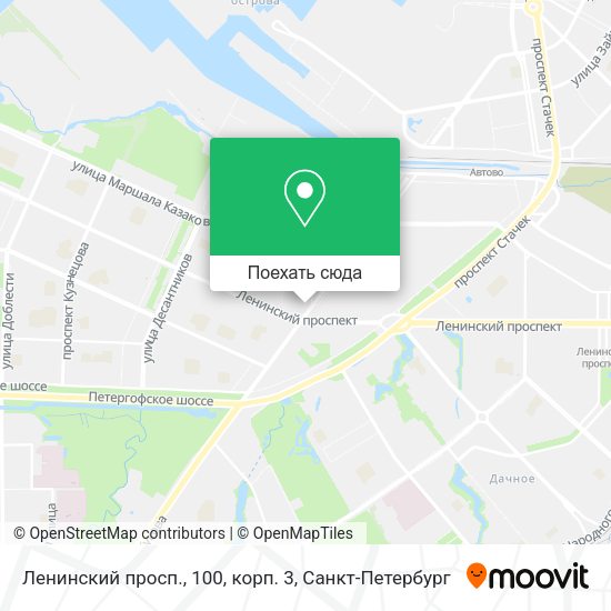 Карта Ленинский просп., 100, корп. 3