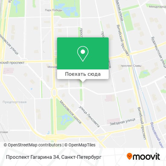Карта проспект гагарина