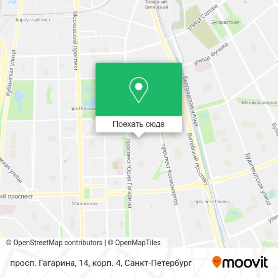 Карта просп. Гагарина, 14, корп. 4