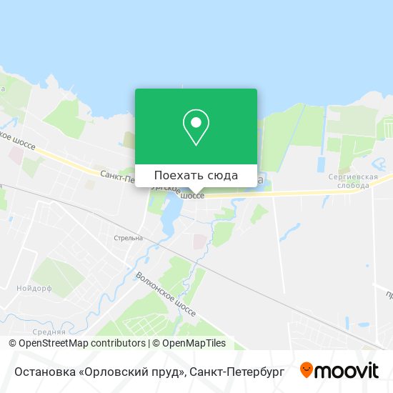 Карта Остановка «Орловский пруд»