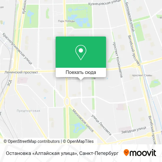 Карта Остановка «Алтайская улица»