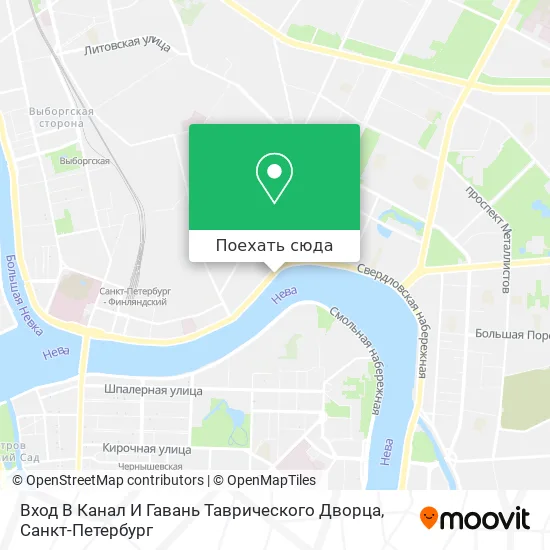 Карта Вход В Канал И Гавань Таврического Дворца