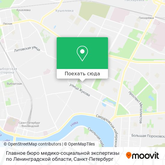 Карта Главное бюро медико-социальной экспертизы по Ленинградской области