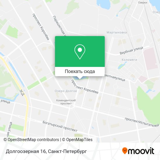 Карта Долгоозерная 16