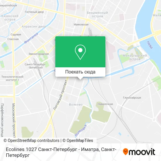 Карта Ecolines 1027 Санкт-Петербург - Иматра