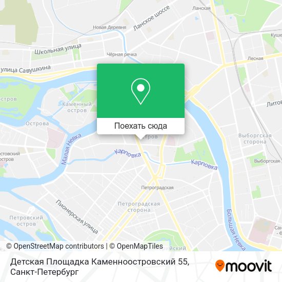 Карта Детская Площадка Каменноостровский 55