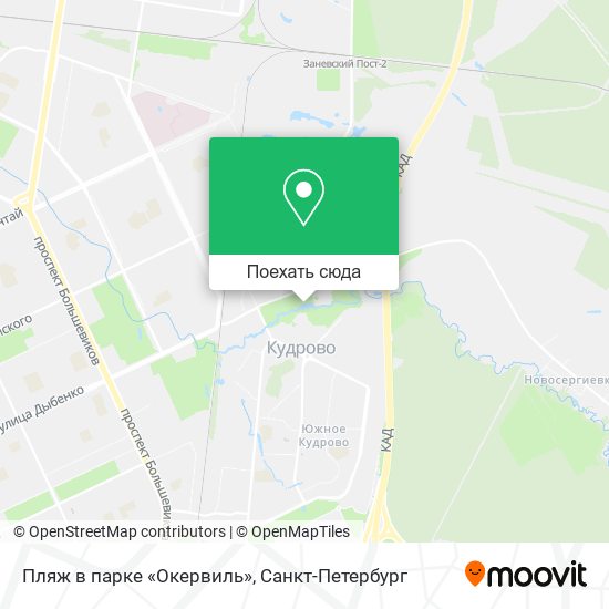 Карта Пляж в парке «Окервиль»