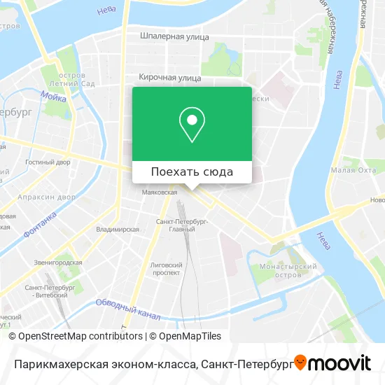 Карта Парикмахерская эконом-класса