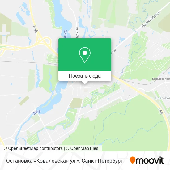 Карта Остановка «Ковалёвская ул.»