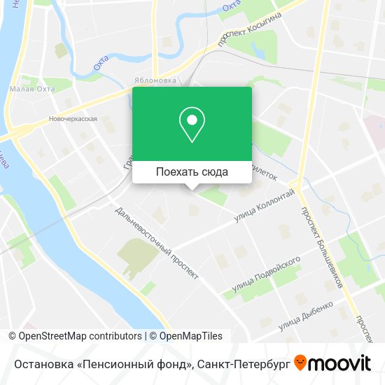 Карта Остановка «Пенсионный фонд»