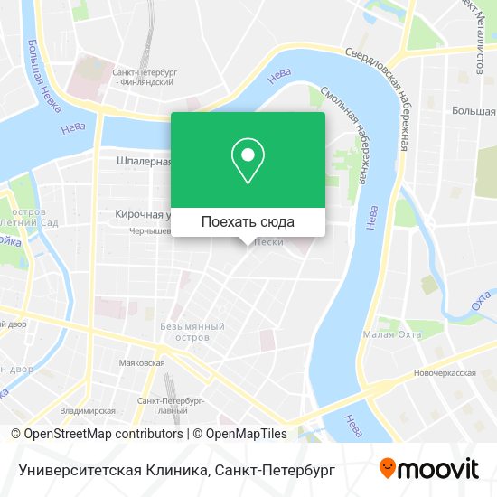 Карта Университетская Клиника