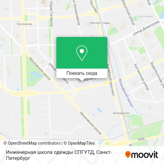 Карта Инженерная школа одежды СПГУТД