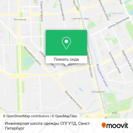 Карта Инженерная школа одежды СПГУТД