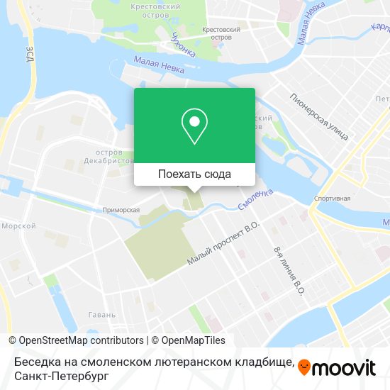 Карта Беседка на смоленском лютеранском кладбище