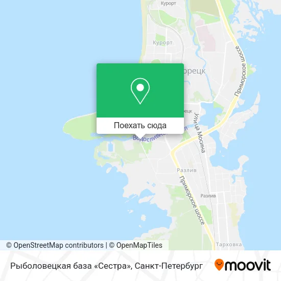 Карта Рыболовецкая база «Сестра»