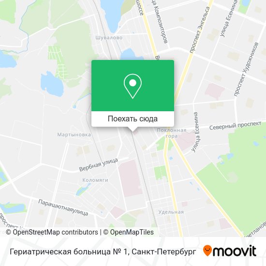 Карта Гериатрическая больница № 1