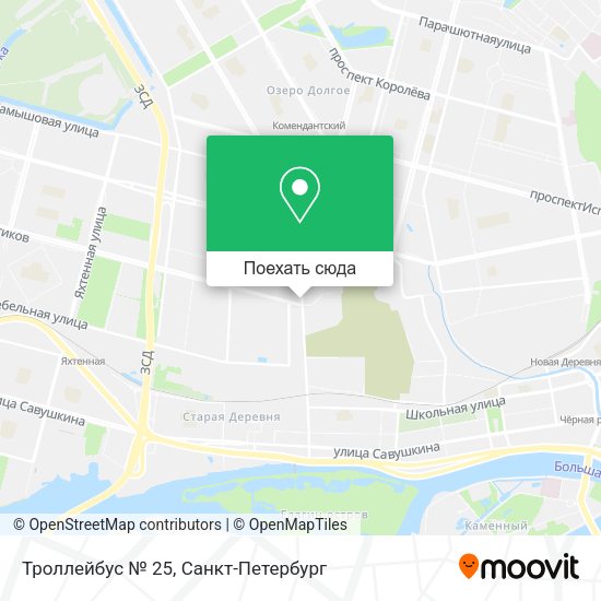 Карта Троллейбус № 25