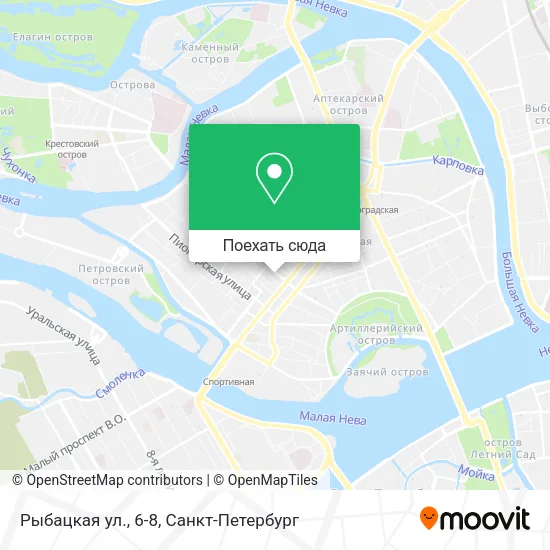 Карта Рыбацкая ул., 6-8