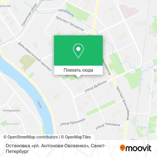 Карта Остановка «ул. Антонова-Овсеенко»