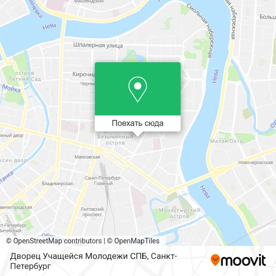 Карта Дворец Учащейся Молодежи СПБ
