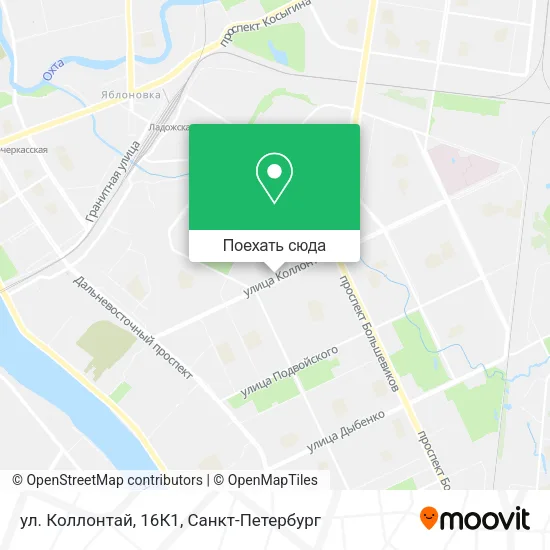 Карта ул. Коллонтай, 16К1