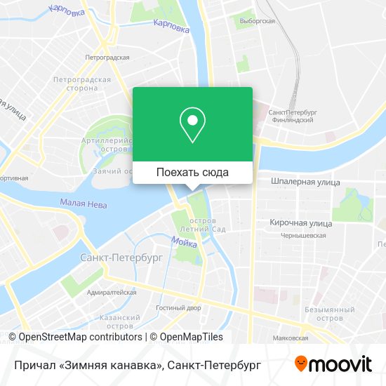 Карта Причал «Зимняя канавка»