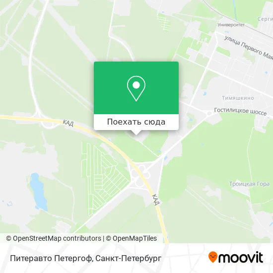 Карта Питеравто Петергоф