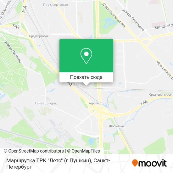 Карта Маршрутка ТРК "Лето" (г.Пушкин)