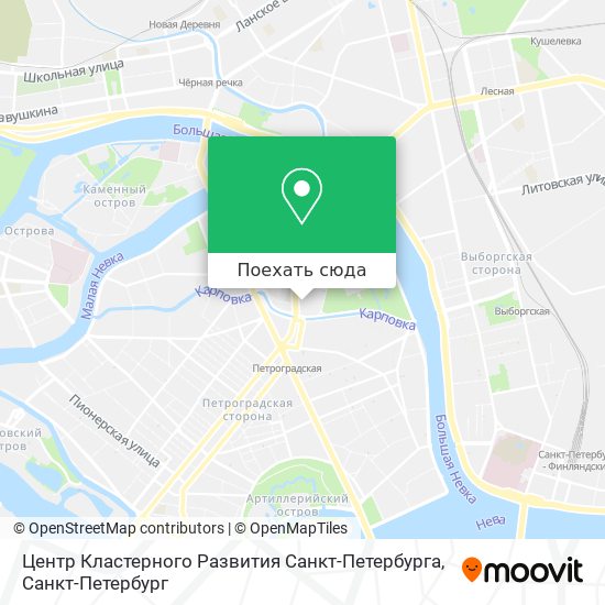 Карта Центр Кластерного Развития Санкт-Петербурга