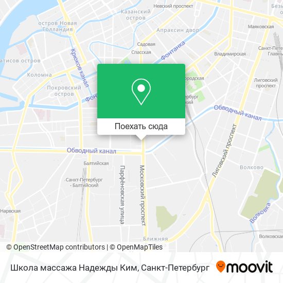 Карта Школа массажа Надежды Ким