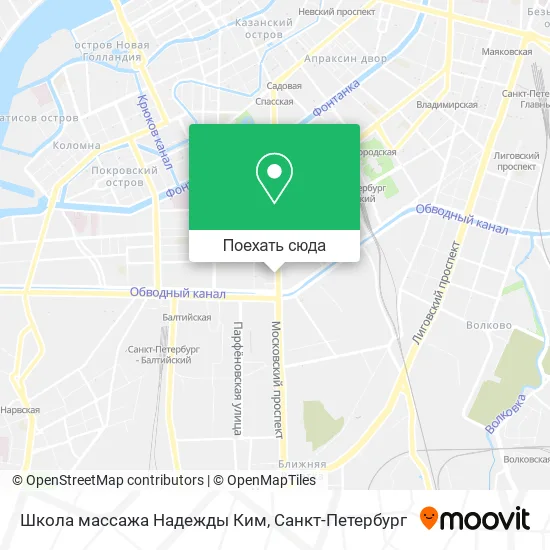 Карта Школа массажа Надежды Ким