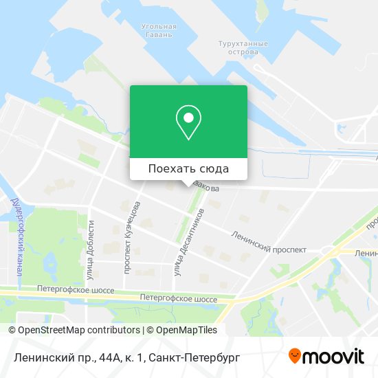 Карта Ленинский пр., 44А, к. 1