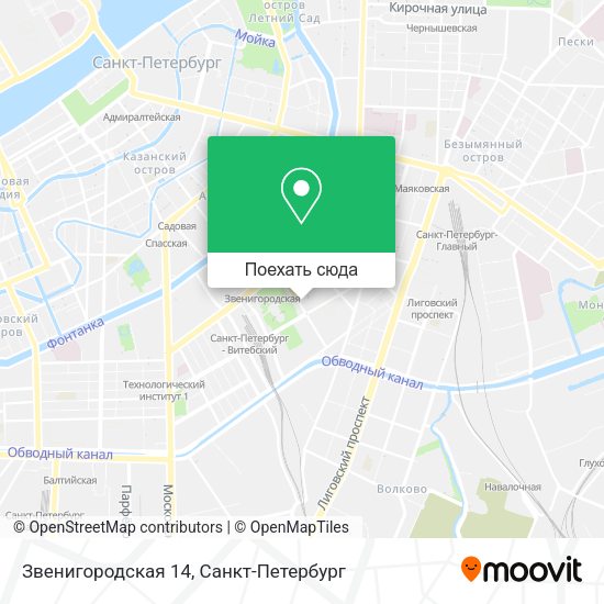 Карта Звенигородская 14