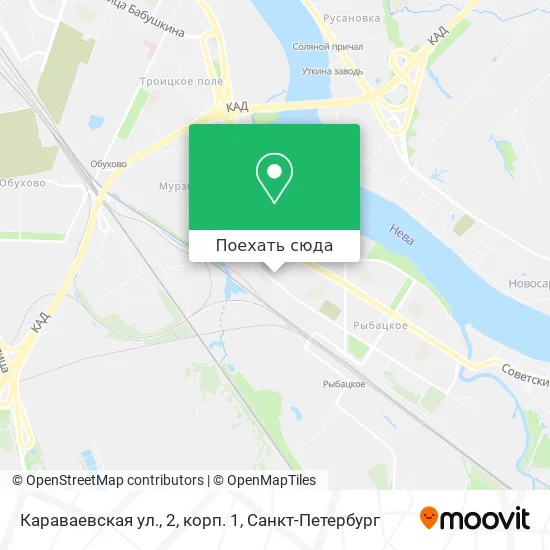 Карта Караваевская ул., 2, корп. 1