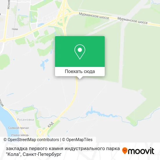 Карта закладка первого камня индустриального парка "Кола"